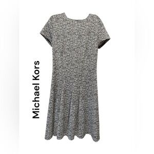 Michael Kors Black and White Patterned Dress 4